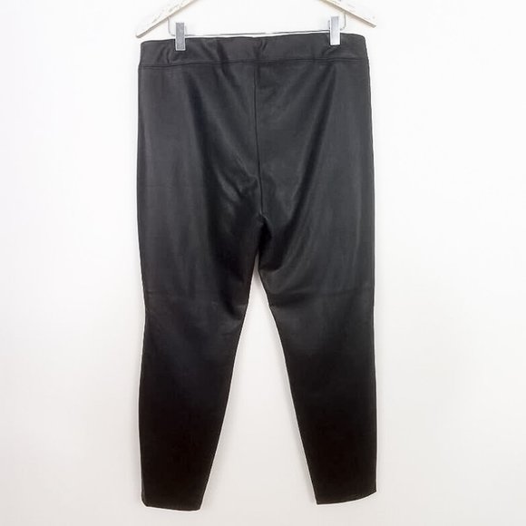 RACHEL ZOE Faux Leather Pants Size 10 NWOT Black - Picture 3 of 8